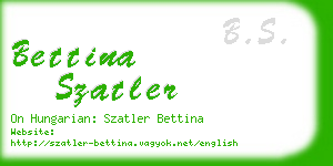 bettina szatler business card